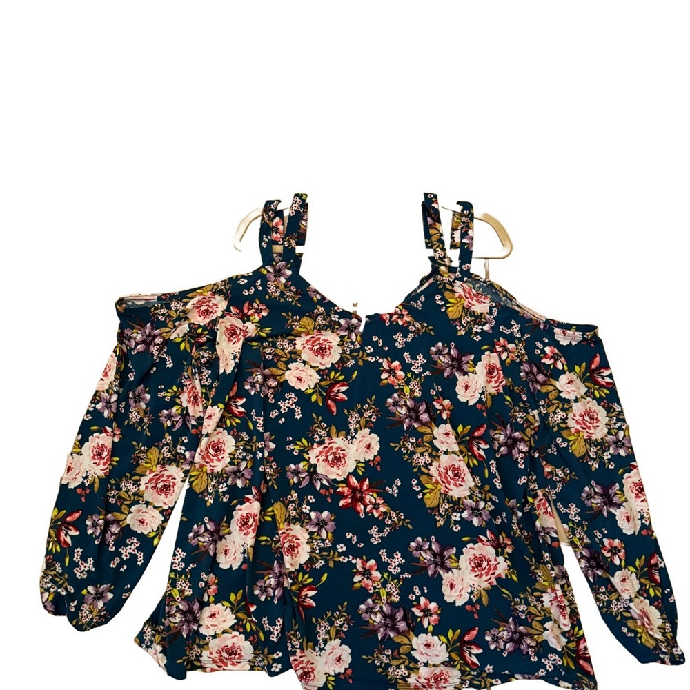 Floral Cold Shoulder Top